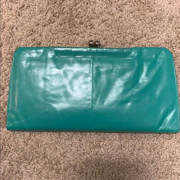 Aqua HOBO leather clutch - Picture 2 of 3